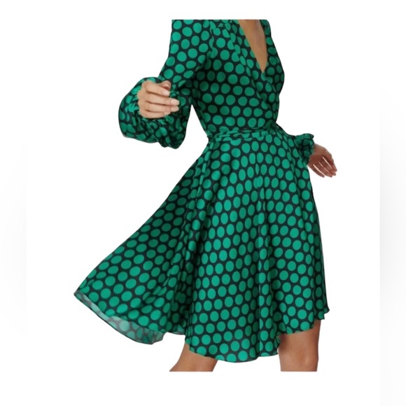 Milly Siena Polka Dot Wrap Dress - Picture 2 of 16